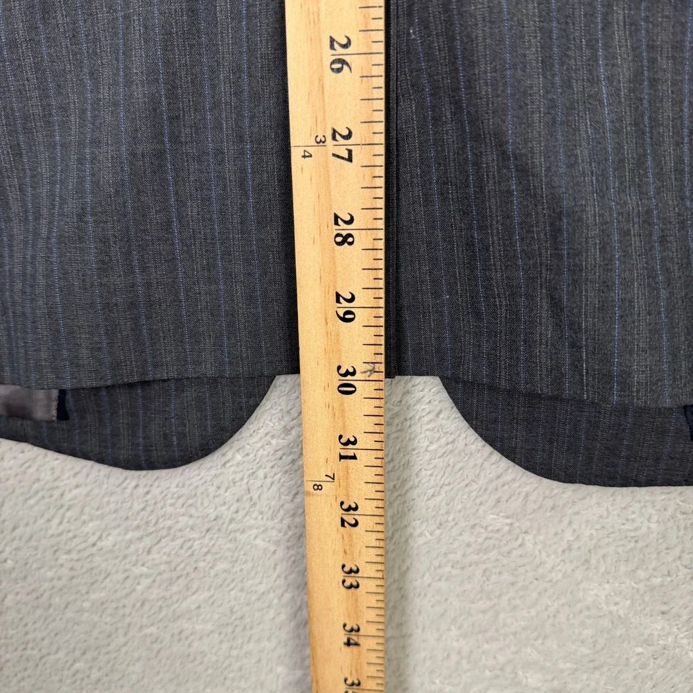 Brooks Brothers Fitzgerald BrooksCool Men 43R Slim Fit Grey Pinstripe Suit 38x29